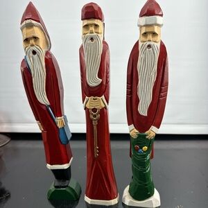 1993 Applause Carved Wood Santas
Very cool!